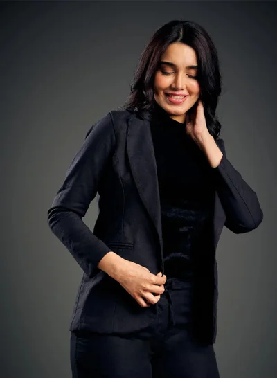 Tailored Belted Long Sleeve Blazer